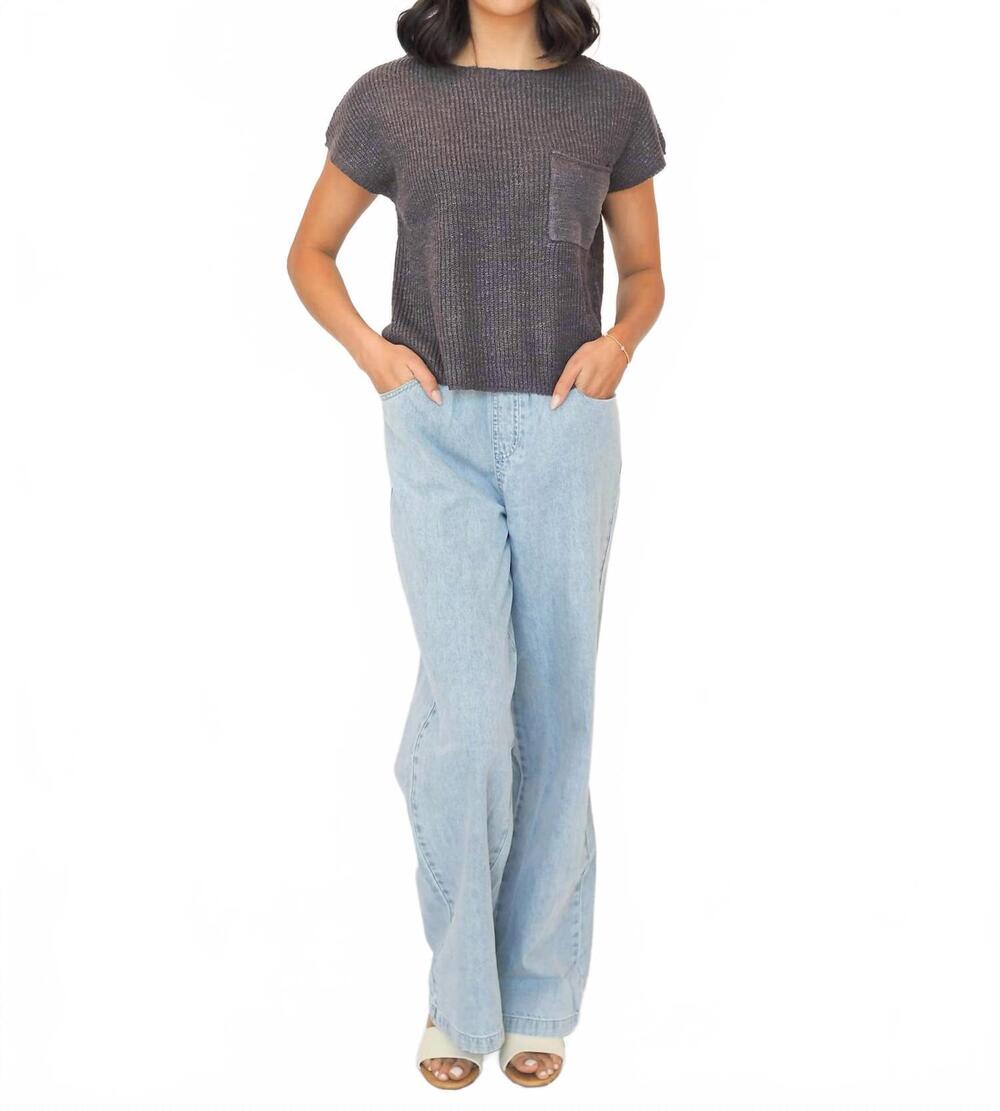 NEW BE COOL rooney wide leg denim pants in light wash